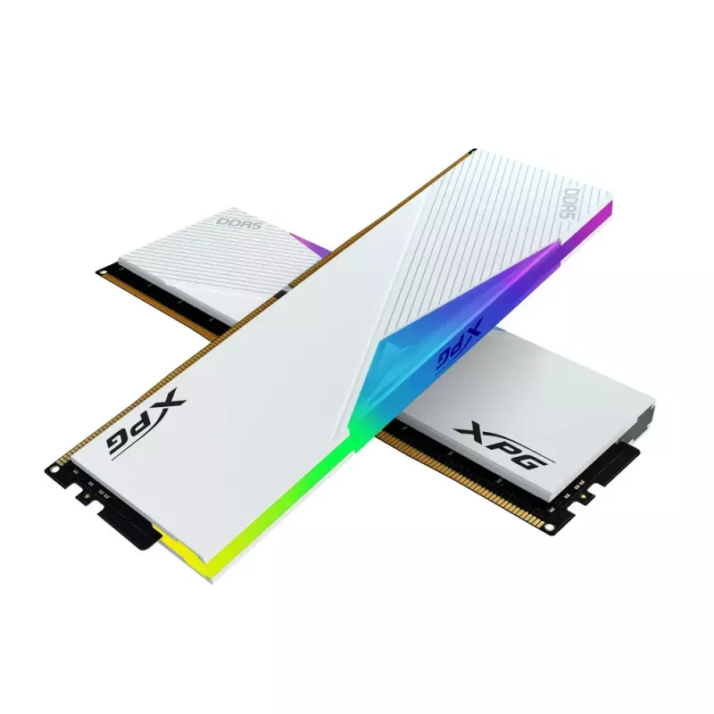 DIMM 64 GB DDR5-6000 (2x 32 GB) Dual-Kit, Arbeitsspeicher weiß, AX5U6000C3032G-DCLARWH, Lancer RGB, INTEL XMP