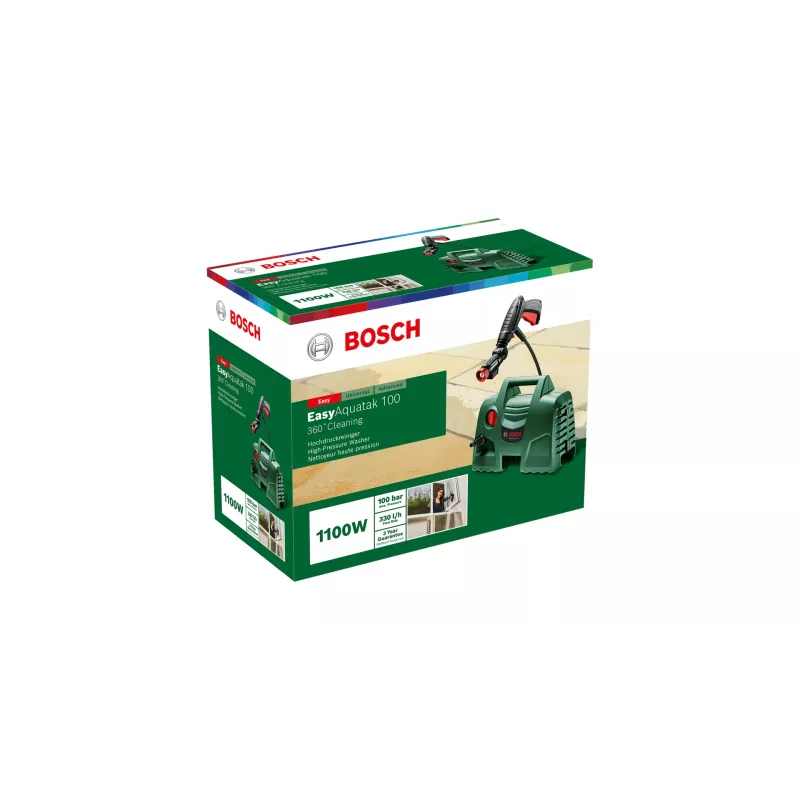 Bosch Easy Aquatak 100 myjka ciśnieniowa Kompaktowa Elektryczna 270 l/h 1100 W Zielony