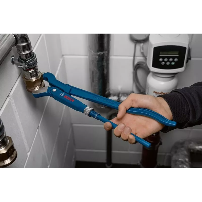 Bosch Professional klucz do rur hydraulicznych kątowy 45°, 420 mm, szczęka S (1 600 A02 W3T)