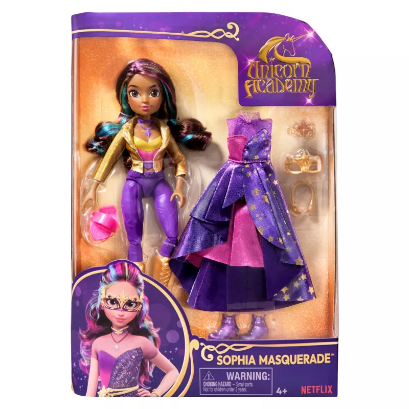 Lalka modowa Spinmaster Unicorn Academy Sophia Masquerade 241 mm Wielokolorowa
