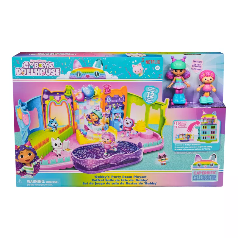 Action/Adventure Spinmaster Gabby's Dollhouse Gabby's Party Room Wielokolorowy