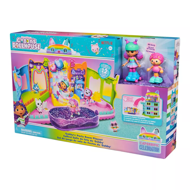 Action/Adventure Spinmaster Gabby's Dollhouse Gabby's Party Room Wielokolorowy