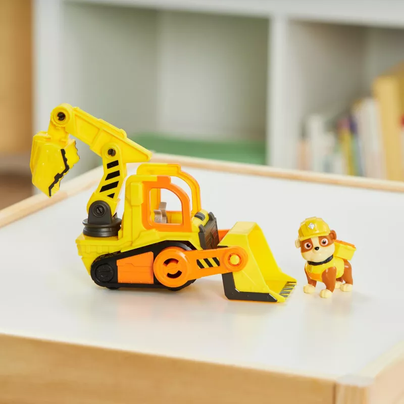 Bulldozer toy Spinmaster Rubble’s Bulldozer – plastikowa konstrukcja, dla dzieci od 3 lat, czarny/pomarańczowy/żółty