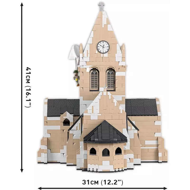 Klocki konstrukcyjne Cobi Kościół Sainte-Mère-Église 2280 elementów 10 lat