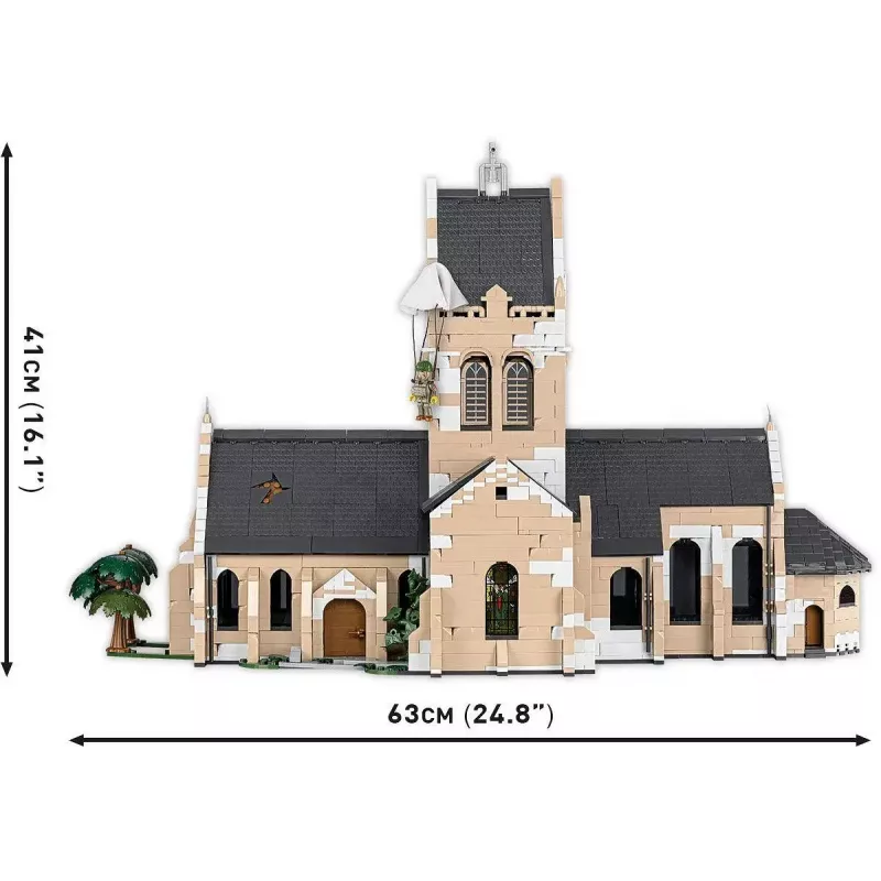 Klocki konstrukcyjne Cobi Kościół Sainte-Mère-Église 2280 elementów 10 lat