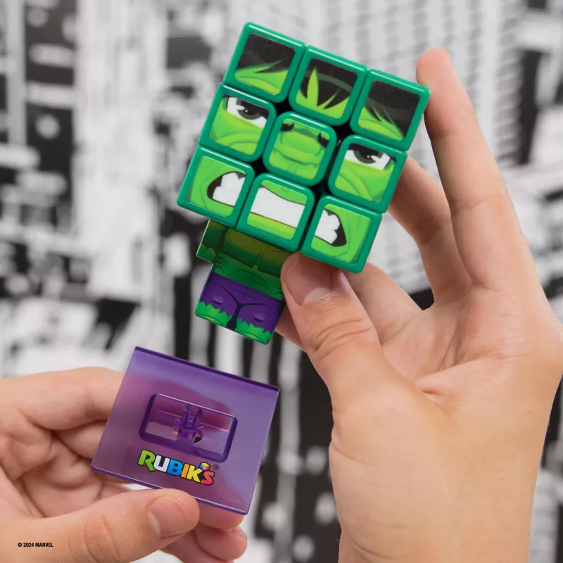 Spin Master Rubik's - Cubers 3x3 Hulk, gra zręcznościowa