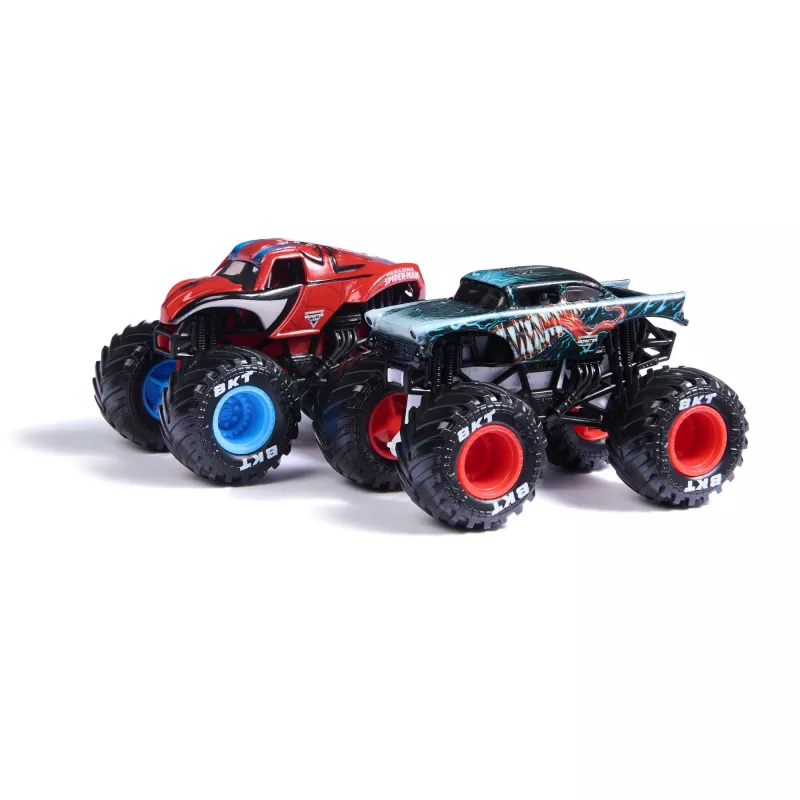 Monster Jam , Marvel Oficjalny Iron Man Vs. War Machine Die-Cast Monster Trucks, skala 1:64, zabawki dla dzieci dla chłopców i dziewczynek od 3 lat