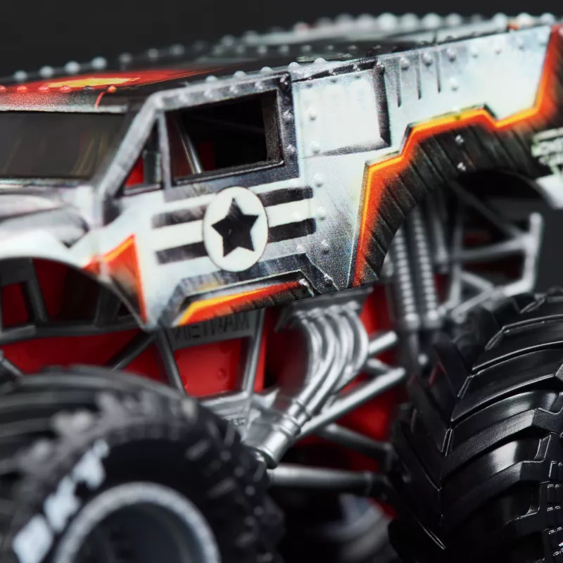 Monster Jam , Marvel Oficjalny Iron Man Vs. War Machine Die-Cast Monster Trucks, skala 1:64, zabawki dla dzieci dla chłopców i dziewczynek od 3 lat