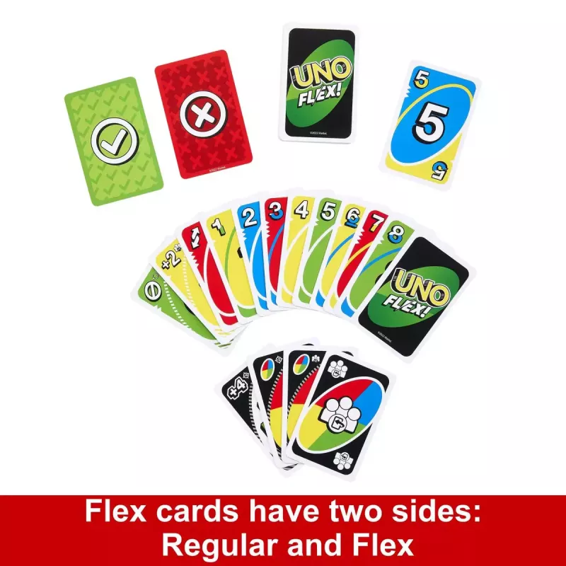 Gra karciana MATTEL Games UNO Flex — Gra w pozbywanie się kart, wiek 7+