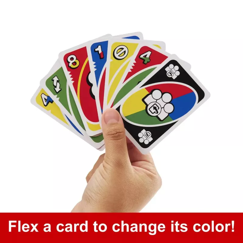 Gra karciana MATTEL Games UNO Flex — Gra w pozbywanie się kart, wiek 7+