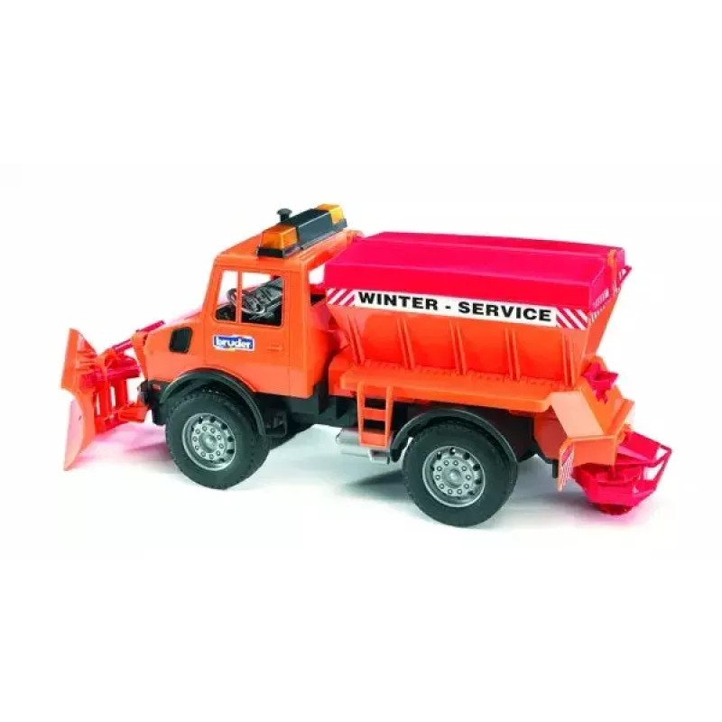 Ciężarówka BRUDER MB Unimog, konstrukcja ABS, zalecany wiek 4+
