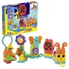Zestaw konstrukcyjny MEGA BLOKS Move 'n Groove Caterpillar od MATTEL — 30 elementów, plastik, wielokolorowy, wiek 1+