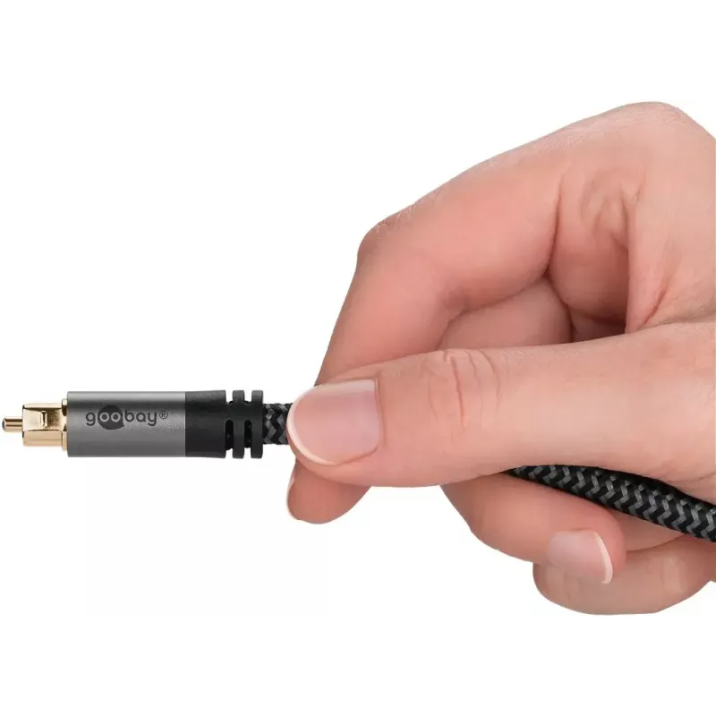 Cyfrowy optyczny kabel audio WENTRONIC Goobay 65305 TOSLINK na TOSLINK 2 m, miedź, pozłacane styki, czarny/srebrny