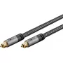 Cyfrowy optyczny kabel audio WENTRONIC Goobay 65305 TOSLINK na TOSLINK 2 m, miedź, pozłacane styki, czarny/srebrny