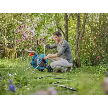 Gardena 18931-20 wąż ogrodowy 20 m Naziemny Tworzywo sztuczne Elastomer termoplastyczny TPE Czarny Niebieski Szary