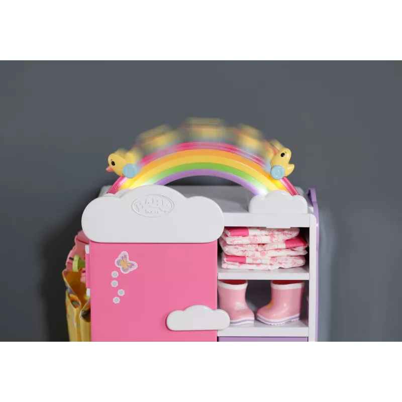 Szafa dla lalek zapf creation BABY born Rainbow Wardrobe — dla lalek, efekty świetlne, wymaga 3 baterii AAA, zalecany wiek 3+