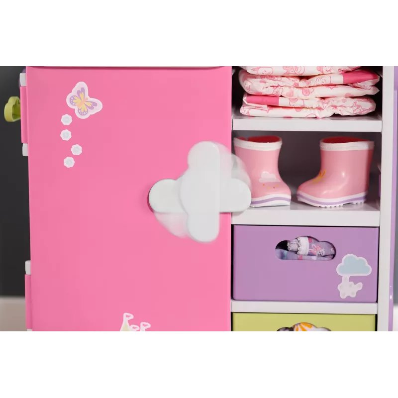 Szafa dla lalek zapf creation BABY born Rainbow Wardrobe — dla lalek, efekty świetlne, wymaga 3 baterii AAA, zalecany wiek 3+