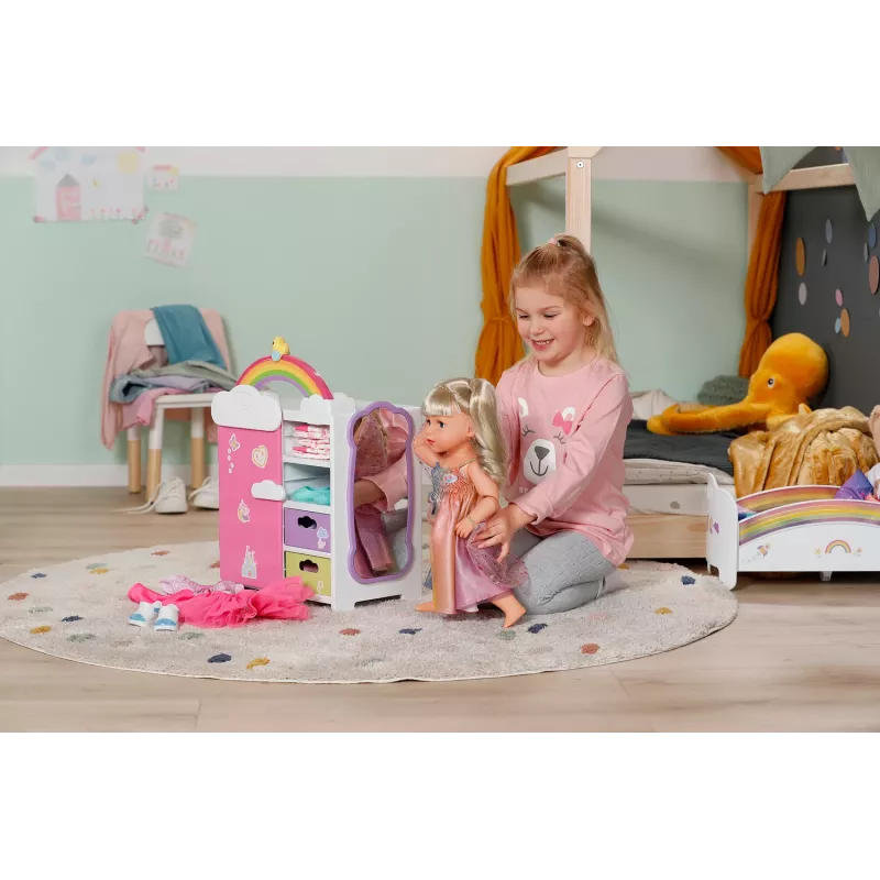 Szafa dla lalek zapf creation BABY born Rainbow Wardrobe — dla lalek, efekty świetlne, wymaga 3 baterii AAA, zalecany wiek 3+