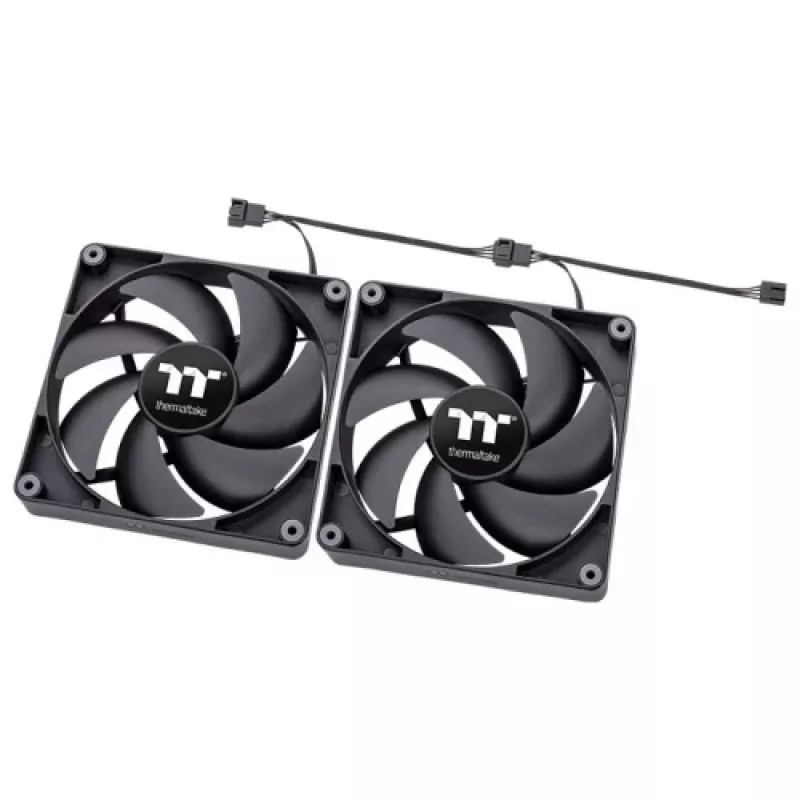 THERMALTAKE Wentylator PC - CT140 - 14 cm - Czarny - 2 szt.