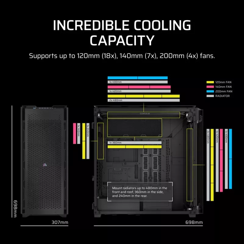 Obudowa PC CORSAIR - 9000d RGB Airflow Super Full-tower