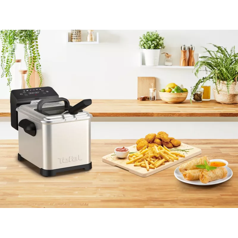 Tefal Family Pro FR507D Single 4 L wolnostojąca frytkownica 2400 W Stal nierdzewna