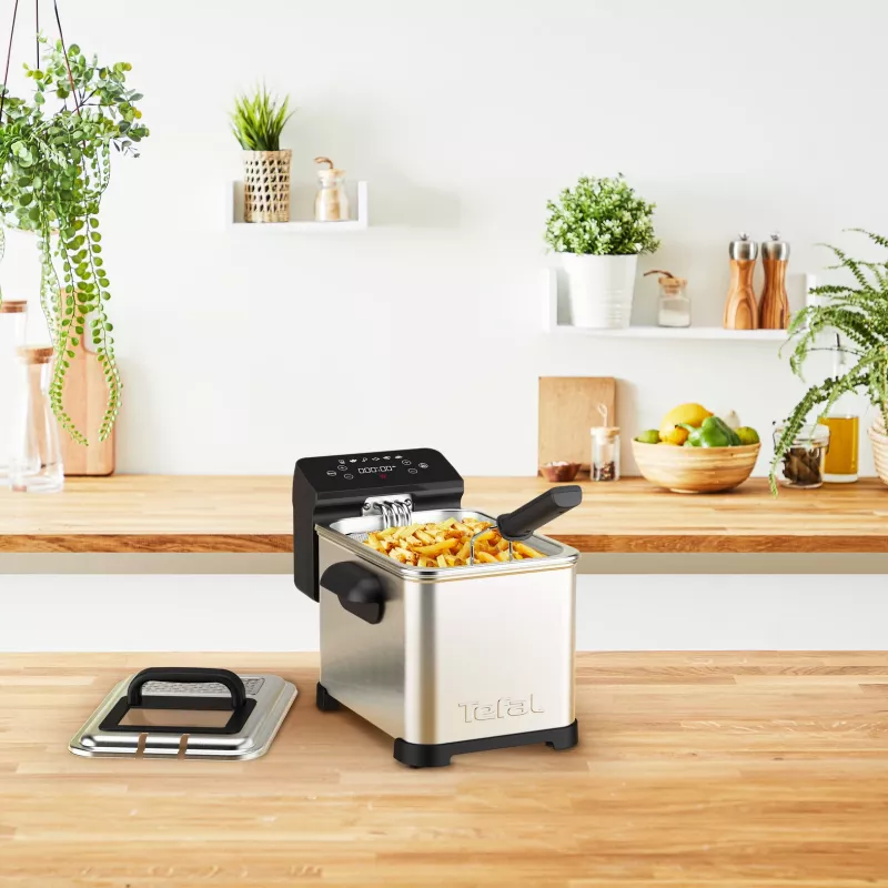 Tefal Family Pro FR507D Single 4 L wolnostojąca frytkownica 2400 W Stal nierdzewna