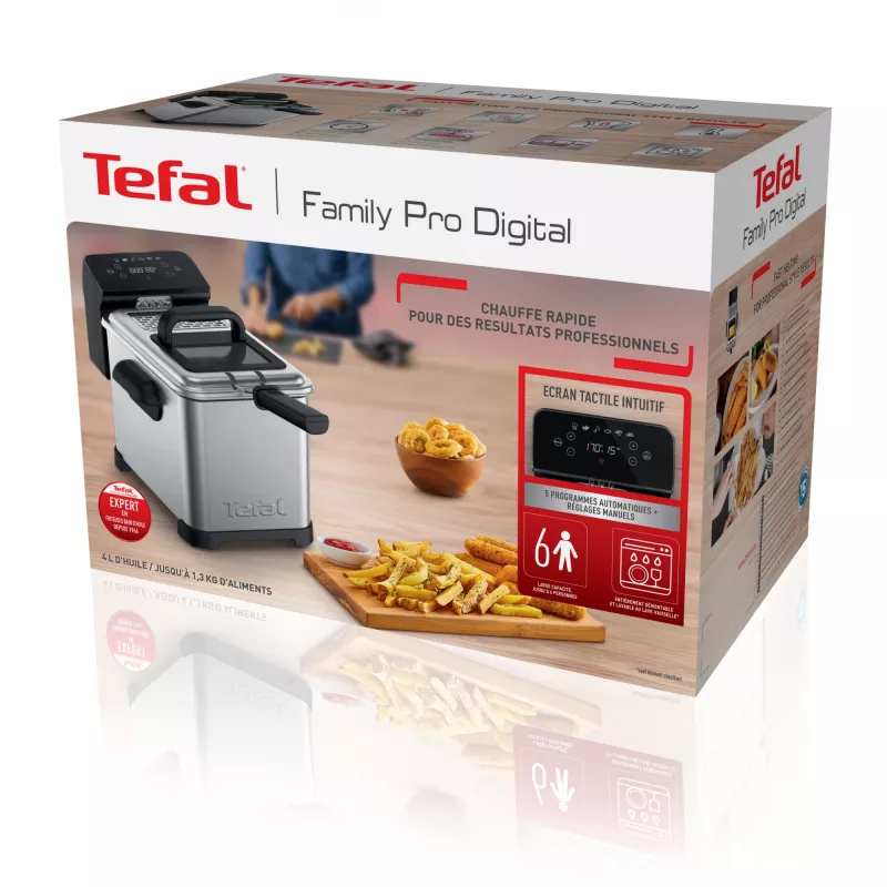 Tefal Family Pro FR507D Single 4 L wolnostojąca frytkownica 2400 W Stal nierdzewna