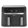 Tefal Dual Easy Fry & Grill EY905B Podwójna wolnostojąca frytkownica beztłuszczowa 8,3 l 2700 W szara