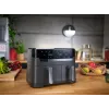 Tefal Dual Easy Fry & Grill EY905B Podwójna wolnostojąca frytkownica beztłuszczowa 8,3 l 2700 W szara