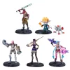 League of Legends, zestaw Dual Cities z ekskluzywną Jinx, Heimerdingerem, Vi, Caitlyn i Ekko, 10 cm kolekcjonerskie figurki, akcesoria, wiek 12+