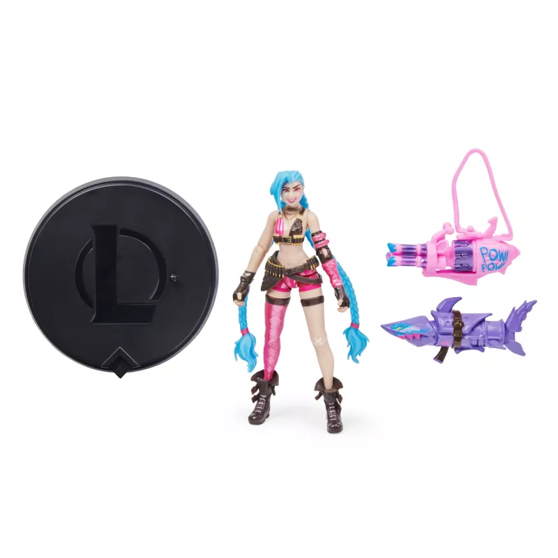 League of Legends, zestaw Dual Cities z ekskluzywną Jinx, Heimerdingerem, Vi, Caitlyn i Ekko, 10 cm kolekcjonerskie figurki, akcesoria, wiek 12+