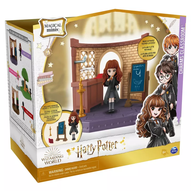 Wizarding World Harry Potter, Magical Minis Klasa Zaklęć z ekskluzywną figurką Hermiony Granger i akcesoriami, zabawki dla dzieci od 5 lat