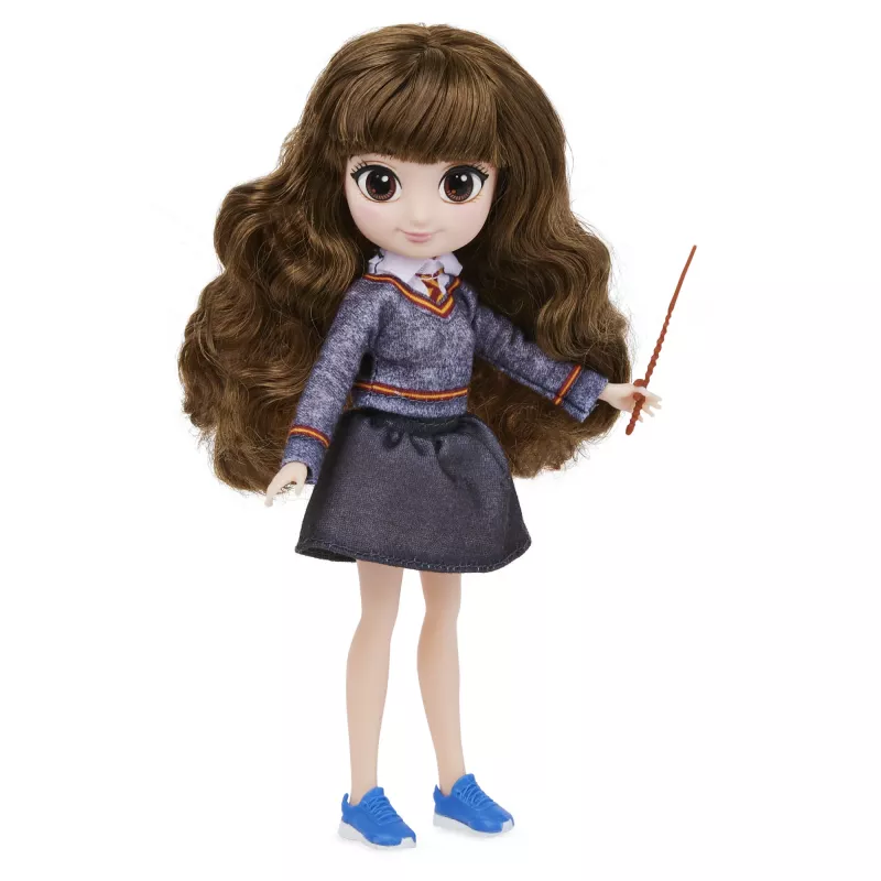 Wizarding World Harry Potter, 8-calowy genialny zestaw upominkowy z lalką Hermiony Granger, 5 akcesoriów i 2 stroje, zabawki dla dzieci od 6 lat