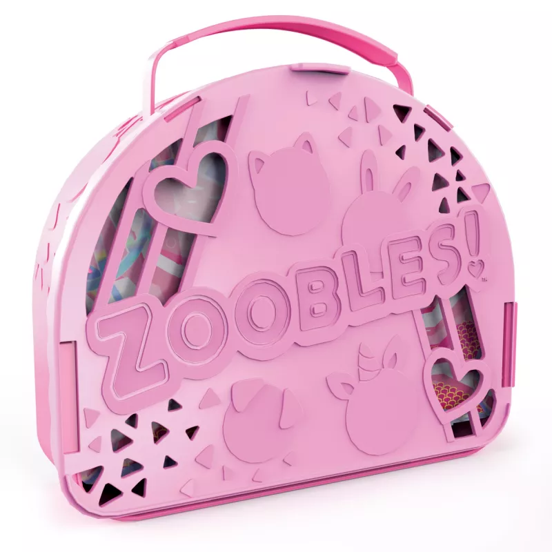 Zoobles, Dance Studio Multipack Playset i walizka do przechowywania z 3 ekskluzywnymi transformującymi się figurkami kolekcjonerskimi, zabawki dla dziewczynek w wieku od 5 lat