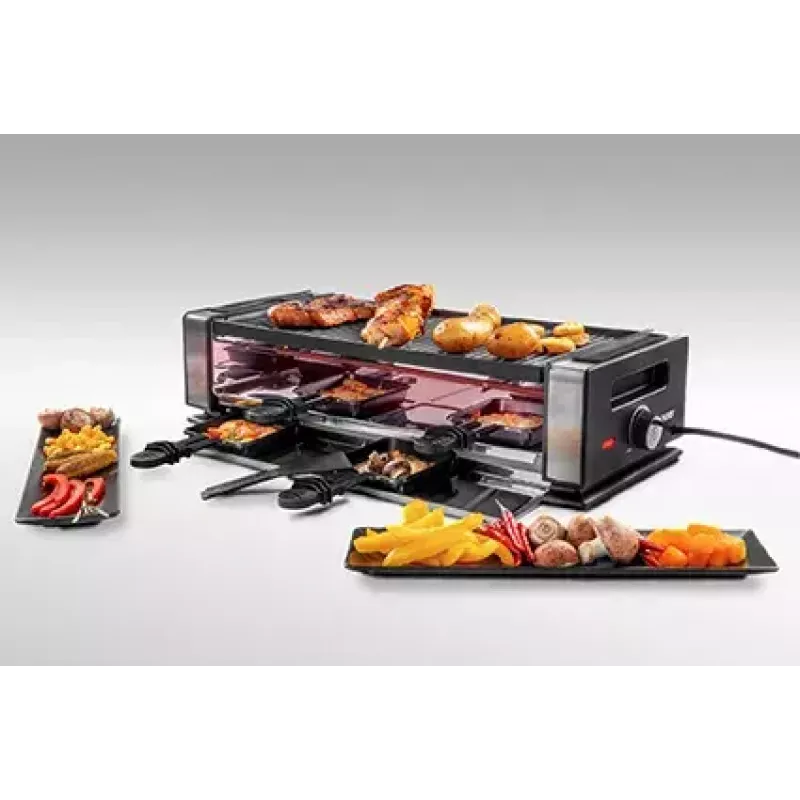 Unold 48730 raclette grill 8 osobowy 1200 W Czarny, Stal nierdzewna