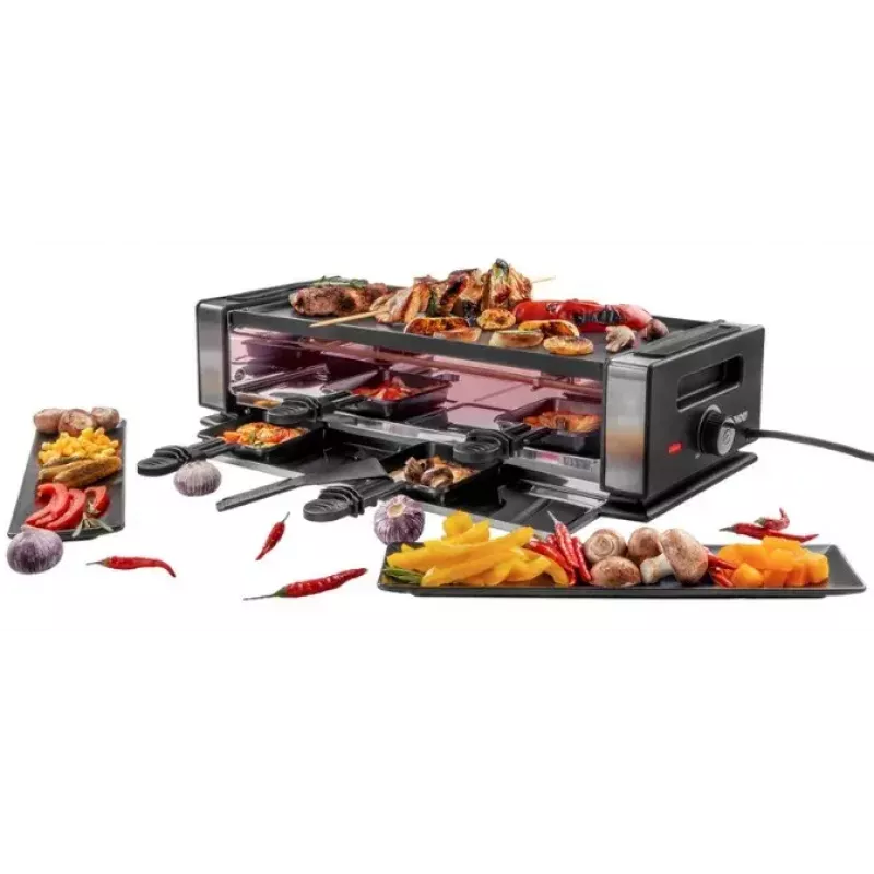 Unold 48730 raclette grill 8 osobowy 1200 W Czarny, Stal nierdzewna