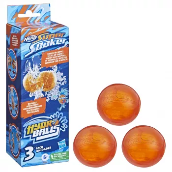 Nerf Super Soaker Hydro Balls 3-pak, wielorazowe kule wypełnione wodą