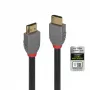 Lindy 2m Ultra High Speed HDMI kabel, Anthra Line, 2 m, HDMI Type A (Standard), HDMI Type A (Standard), 3D, 48 Gbit/s, Czarny