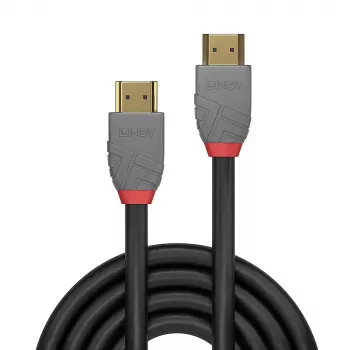 Lindy 2m Ultra High Speed HDMI kabel, Anthra Line, 2 m, HDMI Type A (Standard), HDMI Type A (Standard), 3D, 48 Gbit/s, Czarny