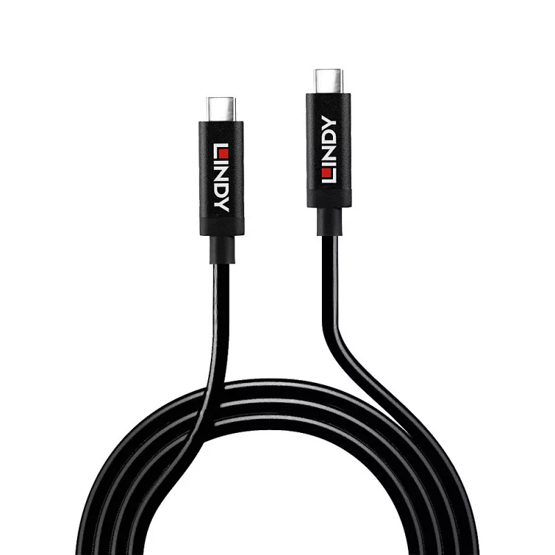 Lindy 5m Active USB 3.2 Gen 2 C/C kabel, 5 m, USB C, USB C, USB 3.2 Gen 2 (3.1 Gen 2), 10 Gbit/s, Czarny