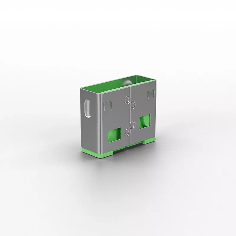 Blokada portu USB Lindy (bez klucza) - opakowanie 10 szt., kod koloru: zielony