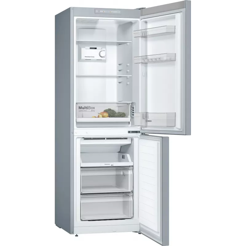 Bosch Serie 2 KGN33NLEB lodówko-zamrażarka Wolnostojąca 282 l Stal nierdzewna