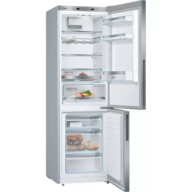 Lodówko-zamrażarka Bosch Serie 6 KGE36AICA wolnostojąca 308 l stal nierdzewna
