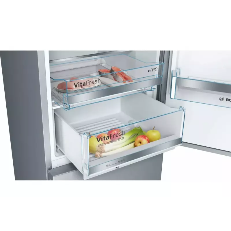 Lodówko-zamrażarka Bosch Serie 6 KGE36AICA wolnostojąca 308 l stal nierdzewna