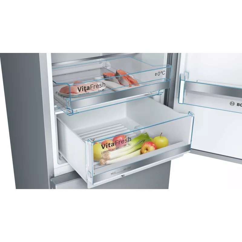 Bosch Serie 6 KGE39ALCA Chłodziarko-zamrażarka wolnostojąca 343 L Stal nierdzewna
