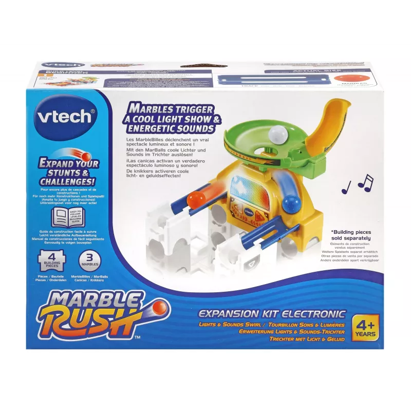 VTech Marble Rush - Expansion Kit Electronic - Trechter, 4 lata, Dźwiękowa, AA, Plastik, Wielokolorowy