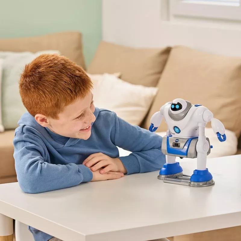 VTech V-Bot, Chłopiec/Dziewczynka, 5 lat, Dźwiękowy VTech V-Bot. Typ baterii: AA. Kolor produktu: Czarny, Niebieski, Biały
