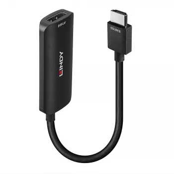 Konwerter Lindy HDMI 4K60 na DisplayPort 1.2, 157 m, HDMI Typ A (Standardowy), DisplayPort, Wtyk męski, Wtyk żeński, Prosty