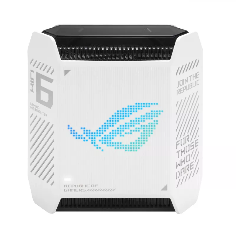 ASUS ROG Rapture GT6 Trójzakresowy (2.4 GHz / 5 GHz / 5 GHz) Wi-Fi 6 (802.11ax) Biały 4 Wewnętrzne