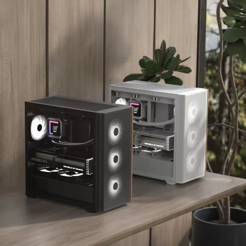 Mini Tower PC Aerocool D301A Czarny Wood ATX Power Supply
